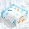 Baby Swaddle Pasgeboren Swadding katoen gaas wraps zomers badhanddoeken geprinte quilt 6 lagen badkamer dekens wandelwagen deksel peuter swaddles baby gewaden bc712