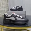 Parfait Nice Hommes Americas Cup Sneakers Chaussures Respirant Mesh Doux En Caoutchouc Vélo Tissu Homme Baskets Technique Veau Casual Marche Bleu Noir Blanc EU38-46