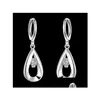 Ear Mankiet Women Sterling Sier Plated Water Drop Kolczyki GSSE614 Fashion 925 Talerz Kolczyka Dostawa prezentu Dhccy