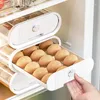 Opslagflessen lade eierdoos stapel de rollende dozen koelkast zijkanten organisator keukencontainers accessoires