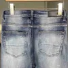 Nouveau amari Denim amirl Jeans amirlies es am Blue amis Jeans imiri Pantalon amiiri 23 AM 6597 Designer Perforé Vêtements avec es Cocotier Imprimé Peinture Dégradé Sl UECX