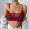 Camisoles Tanks Mode BHs für Frauen Sexy Spitzen-Bralette dünne Träger Bottoming Tube Top einfarbige Dessous drahtlose Büstenhalter-Unterwäsche