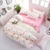 Conjuntos de cama Conjunto de edredom de flores Linens de cama rosa simples lençóis da rainha do edredão e travesseiro King Size For Girls 230523