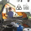 Camping trépied anneau crochet extérieur pique-nique gril feu de camp équipement de cuisson outil