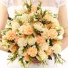 装飾的な花人工花の植物小道具のアレンジメントDIYリアルなテクスチャテーブルデコレーションパールボールchrysanthemum