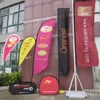 Banner Flags Free Shipping Printing Printing Banner Beach Feather Teardrop Fabric Flag for Party Advertising Decoration and Sports G230524