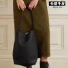 Дизайнерская кожаная сумка-тоут большой вместимости The row n Park Tote Bags, минималистичная сумка-ведро на плечо, высокое качество