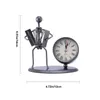 Wall Clocks Silent Desk Metal Clock Classical Office Decore Alarm Kids Table Decor