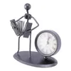 Wall Clocks Silent Desk Metal Clock Classical Office Decore Alarm Kids Table Decor