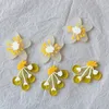 Decoratieve bloemen 10 pc's perenbloem acryl patch oorbellen accessoires diy mobiele telefoon shell haarspeld materiaal