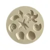 Starfish Cake Mould Ocean Biological Conch Sea Shells Chocolate Silicone Mold DIY Kitchen Liquid Tools Wholesale