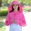 Basker Tillverkare Direktförsäljning Sunshade Hat Summer One - Piece Shawl Sunscreen Korean version Lady Mask Sun