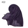 Sciarpe 24Color Elegant Dubai Womens Wrap Turban Fold Sciarpa lunga Fashion Musulmano Femme Party Hijab Scialli Copricapo