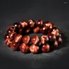 Länkarmband naturliga röda tiger ögonsten armband man kvinnor 6/8/10mm 5a pärlor runt elastiska paracord Bangle Yoga Meditation smycken gåva