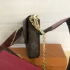 Bolsas de ombro de grife feminino com cartão de bolsa Hold 3-em 1 Lady Lady Luxury Crossbody Messenger Bags Multi Felicie Pochette Flor Cadeir