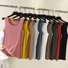 Women's Tanks Summer Seamless Tank Tops Women O-Neck Casual Sleeveless Vest Basic Tee Ladies Solid Color