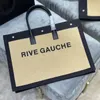 Torebka damska Rive Gauche projektant torba z grubej bawełny vintage męska splot lniana kopertówka pod pachami torby plażowe luksusowe płótno Hobo na ramię Crossbody camera torba na zakupy