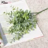 Flores decorativas grinaldas meldel planta artificial eucalipto deixa plástico plantas verdes falsas decoração de estilo florestal caseiro diy