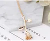 Halsband 2022 New Fashion Heart 3D Rose Gold and Silver Necklace Women's Pendant Jewelry Presenttillbehör G220524