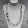 500 Gramm 925 Silber Crushed Iced Out 20 mm Vvs Moissanit Miami Cuban Chain