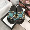 Designer Sandals Men Women Slides with Correct Flower Box Dust Bag Shoes snake print Slide Summer Wide Flat Sandal Slipper Size 35-46