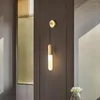 Lampade da parete SOFEINA Lampada moderna in ottone Lampada da parete in rame dorato a LED Illuminazione semplice arredamento creativo per il soggiorno del letto di casa