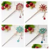 Hairpins Gift Hairpin Classic Retro Tassel Tassel Tassel Rock Drill Decoration Caséte de cocar FZ014 Ordem de 20 peças MUITO DROP D DHNYR