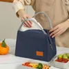 Pacotes de mochila portátil isolados adequados para mulheres e crianças cor de cor sólida com comida quente piquenique bento bolsa de viagem para lancheira bolsa de refrigerador p230524