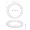 Decorative Flowers 10 Pcs Polystyrene White Decor Foam Rings Wreath Circular Ring Round Nativity