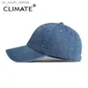 Bollmössor Klimat Män denim Baseball Cap Hat Blomma pappa Caps Män cool Cap Case Denim Jeans bär tomma mössa Män coola hattmössor för män pappa l230523