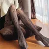 Носки чулотые женщины Сексуальные ретро готические лолита кросс -печатные клубы колготки Гот косплей JK Длинные нейлоны.