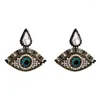 Stud -oorbellen blauwe oogvorm voor vrouwen Fashion Boho Persoonlijkheid Rhinestone Oorbellen Femme Trendy Handmade Ear Sieraden