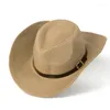 Boinas de chapéu de cowboy masculino de verão sun tap adulto protetor solar anti-UV BRIM MEN PLACH PANAMA B-8055