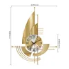 Väggklockor elegant nordisk klocka metall guld modern design lyx kreativitet kontor personlighet horloge hem dekor klok