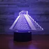 Veilleuses commerce pyramide petite lumière Led visuel stéréo tactile sept couleurs décorations de noël cadeau pour chambre de bébé