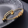 Bangle 24K 4pcs Ethnic Gold Color Dubai Bangles For Baby Girls Lucky bead Bracele Bride Dubai Bangles Child jewelry