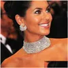 Oorbellen ketting set 2022 Transparante witte 4 -piece jurk luxe kubieke zirkonia levering voor vrouwen drop sieraden set dhgarden dhleb