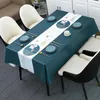 Nappe de table moderne marbre impression nappe rectangulaire décoration de mariage imperméable à manger couverture fête manteaux
