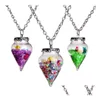 Pendant Necklaces Drifting Bottle Necklace Glass Er Dried Flowers Hay Wishing Gsfn290 With Chain Mix Order Drop Delivery Jewelry Pend Dhceq