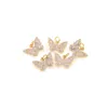 Dijes esmalte mariposa encanto para joyería DIY hacer lindo Animal collar pulsera Cubic Zirconia insecto suministro