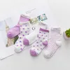 Socken 5 Paar/Charge 0–7 Jahre Frühlings- und Sommer-Mesh, geeignet für Mädchen, Jungen, niedliche Tiere, Kinder, dünne Säuglinge, Neugeborene, Socken G220524