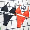 Set biustonosze 2023SS Modna zupełnie nowe bikini damskie litery Cross