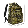 Backpack Gold Aztec inca Mayan Mask for Girls Boys Traving ProchackaPacks Teenage School Bag