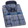Herrklänningskjortor Herrarna 2023 Högkvalitativ ren färg Business -knapp upp skjortan Autumn Winter Plaid Långärm för män