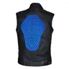 Motorcykelkläder Retro Men's Riding Vest Locomotive Knight Jacket med kiseldioxid Gel Chest Back Protector Pads S-4XL