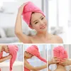 Quick Magic Dryer Microfiber Hair Asciugamano ad asciugatura rapida Wrap Turban Bath Hat Cap Asciugamani da bagno per adulti vs Asciugamani da bagno rosa