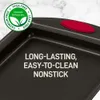 NutriChef 6-Piece Baking Pan Flexible Nonstick Black Coating Carbon Steel Bakeware W Red Handles