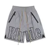 デザイナーショーツRhude Summer Fashion Beach Pants Men High Quality Street Wear Red Blue Black Purple Mens Short USサイズ：S-XL 6 VWPV