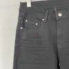 Roupas de grife Amires Jeans Calça jeans Amies Preto Básico Jeans Masculino Juventude Moda de rua Marca Versátil Elástico Ajuste Slim Fit Clássico Pé Pequeno Calça Longa Dist