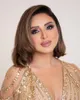 2023 Angham Aso Ebi Or Sirène Robe De Bal Perlé Cristaux Soirée Formelle Partie Deuxième Réception Anniversaire Robes De Fiançailles Robe Robe De Soirée ZJ321